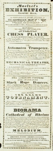 Playbill for the Automaton Chess Player